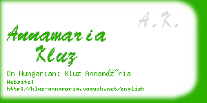 annamaria kluz business card